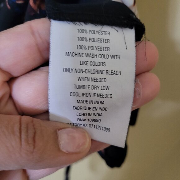 Melissa McCarthy Seven7  Lone Sleeve Pleated Tunic 1X Bloomcore Dark Cottagecore - Picture 7 of 7